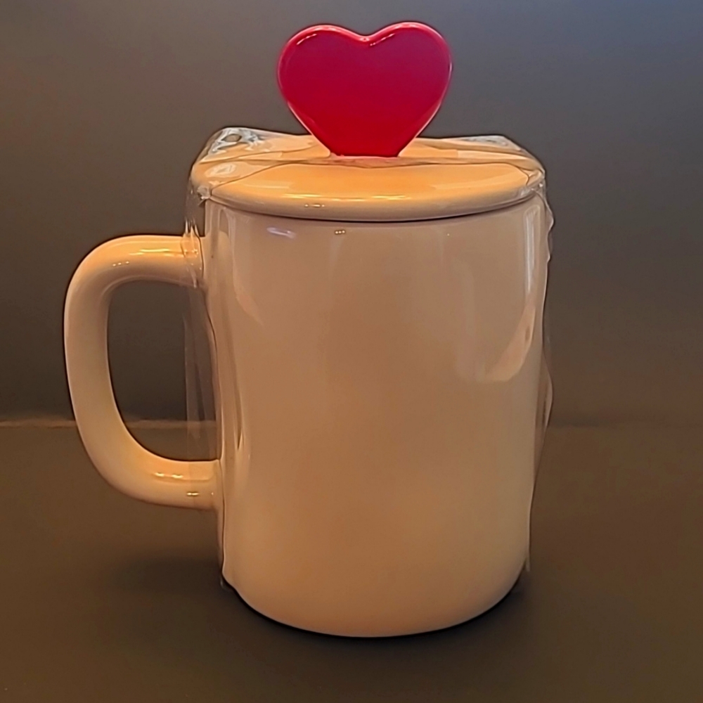 Rae Dunn Stupid Cupid Mug with Red Heart Lid - Picture 2 of 6